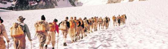 Unterwegs: Die SAC Sektion Homberg auf einem Foto aus längst vergangenen Zeiten. (Bilder:zVg.)