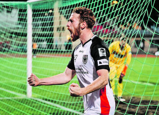 Serge Müller trifft zum dritten Mal für den FC Aarau. (Bild: Sarah Rölli)