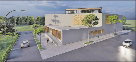 Visualisierung des geplanten Neubauprojektes «Tulipan» im Reinacher Industriequartier: Kultur- und Begegnungszentrum der albanischen Gemeinschaft Reinach. (Bild: zVg.)