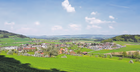 Schöner Ausblick auf Rickenbach: Mit der bevorstehenden Zonenplanrevision startet dieses Jahr ein sehr umfangreiches und auch komplexes Projekt. (Bild: zVg.)