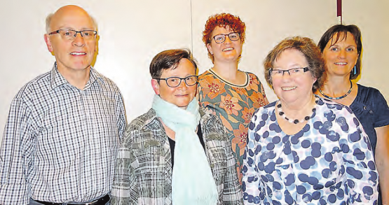 Der neue Vorstand des Mitenand-Laden Beromünster: (v.l.n.r.) Ruedi Galliker, Antoinette Imhasly, Monika Pachera, Lilly Zimmermann, Lilo Jäger. (Bild: zVg.)