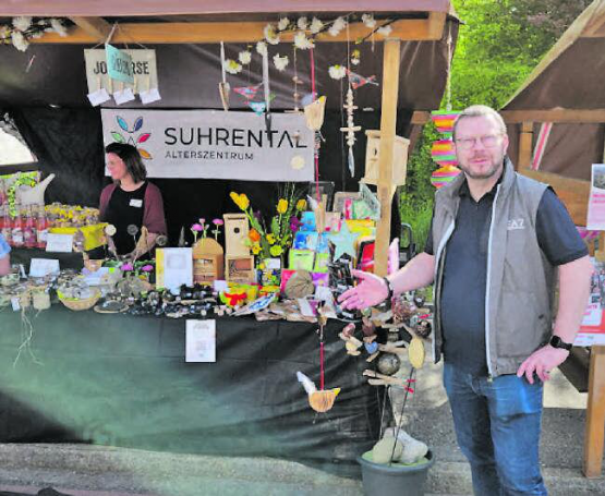 Nach dem Schöftler Märt ist vor der Gewerbeausstellung im September: Das Alterszentrum Suhrental betreibt immer einen tollen Stand. (Bild: zVg.)
