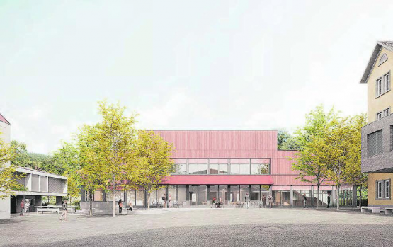 Im Schulhaus «Polifonia» in Seengen stehen der Kreismusikschule Seetal neben 6 grosszügigen Unterrichtsräumen auch eine moderne Aula für Konzerte zur Verfügung. (Bild: zVg.)