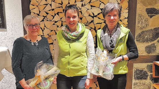 Wechsel im Vorstand der Gontenschwiler Landfrauen: Im Bild (von links nach rechts) Eleonore Lüthi, Karin Nyffeler, Marianne Dobler. (Bild: zVg.)