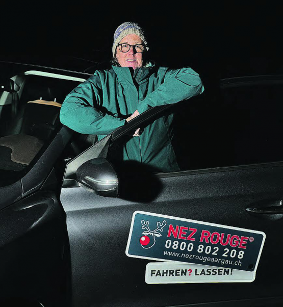 Bereit für die nächste Fahrt: Rebekka Graber ist Freiwillige bei Nez Rouge. (Bild: zVg.)