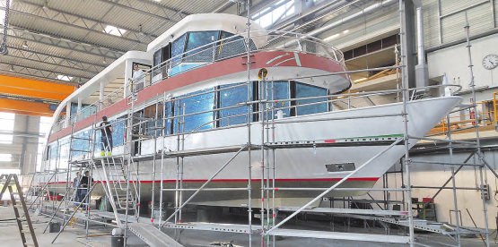 Glücksmomente für alle Beteiligten: Eben noch in der Werfthalle …