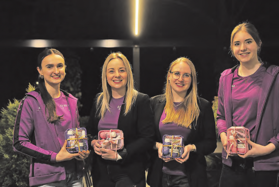 Zeigten Trainingsdisziplin: (v.l.) Olivia Hauri, Noemi Ryter, Simona Ryter und Tina Hauri. (Bild: zVg.)