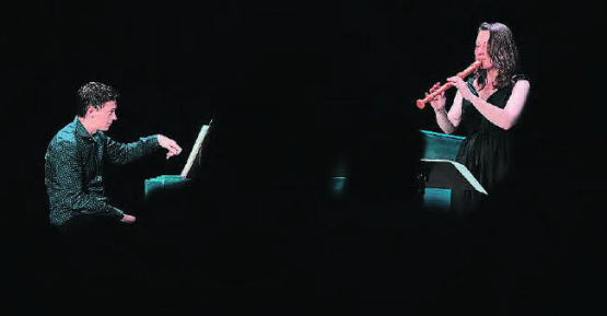 Eindrücklich: Die Darbietung von Tizian Naef (Cembalo) und Susanne Geist (Blockflöte). (Bild: Alexander Ponet, Kulturmanager)