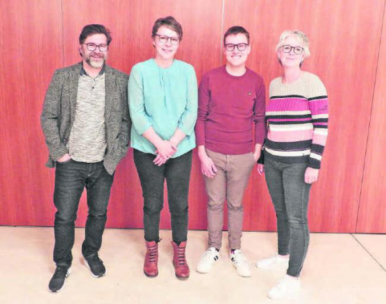 Der neue Vorstand der SP Hirschthal: Sandro Stocker, Sonja Morgenthaler, Sven Morgenthaler, Sabina Morgenthaler (von links). (Bild: zVg.)
