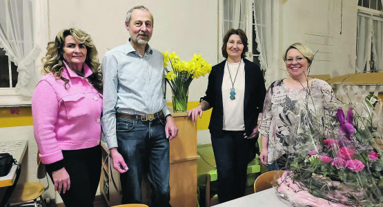 Der Vorstand der Kindertagesstätte Pink Panther. (v.l.) Pia Müller, Präsident Martin Diriwächter, Claudia Hollinger und Nadja Haller. (Bild: dr.)