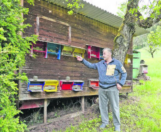 Seit 30 Jahren widmet er sich in seiner Freizeit der Imkerei: Felix Vogler (63) vor seinem Bienenhaus im Schweiniboden ob Oberkulm. (Bilder: René Fuchs)