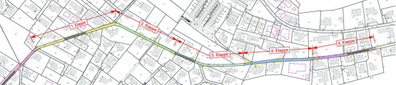 Die Arbeiten an der Sonnenbergstrasse werden in fünf Etappen eingeteilt. Bis November 2024 sollten die Werkleitungsarbeiten abgeschlossen sein und die Tragschicht ist eingebaut. Der Deckbelagseinbau wird erst zuletzt, im Juni oder Juli 2025 auf der gesamten Länge eingebaut. (Bild: zVg.)