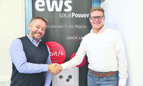 Wechsel in der Chefetage der EWS Energie AG. Thomas Mesmer (links)folgt auf den abtretenden Christian Gerber, der nach seiner Tätigkeit in Reinach eine neue Herausforderung annimmt. (Bild: rc.)