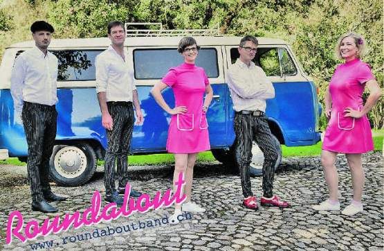 Entführen in die 50er- und 60er-Jahre: Die Band Roundabout, bestehend aus 5 Aargauern. (Bild: zVg.)
