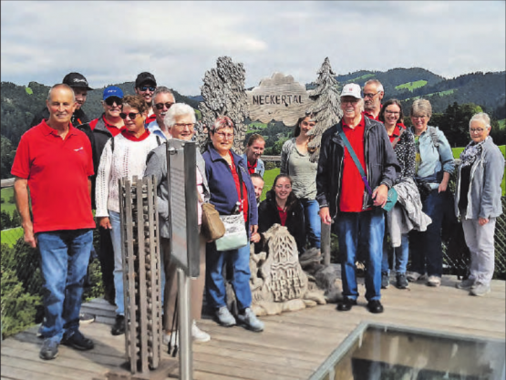 Genossen die gemeinsame Reise: Die Mitglieder der Musikgesellschaft Oberkulm (Bild: zVg.)