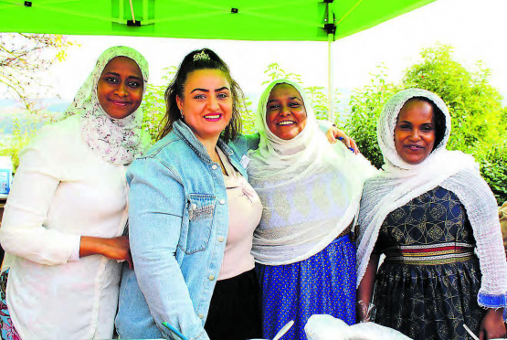 Einen Einblick in ihren Alltag haben diese vier Frauen den Gästen des Märts vermittelt. (Bilder: grh)