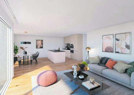 Zivital Menziken: Die Grundrisse der Wohnungen im Mehrfamilienhaus haben offene Wohn-, Ess- und Kochbereiche. (Bild: zVg.)