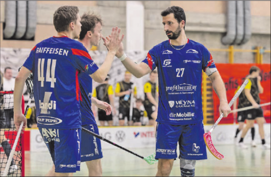 Zufriedene Gesichter: Lok Reinach zieht dank zwei weiteren Siegen als Qualifikationssieger in die Playoffs ein. (Bild: Roland Wick)