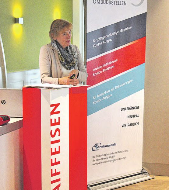 Referat bei den alten Hasen: Susanna Mattenberger von der Patienten- und Ombudsstelle für pflegebedürftige Menschen. (Bild: zVg.)