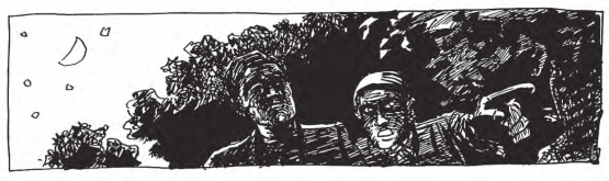 Gemeinsam auf nächtlicher Diebestour: Bernhart Matter und «Huttenchasper» brechen bei Jakob Woodtli in Vordemwald ein. (Bild: Matter-Comic, Reto Gloor, Markus Kirchhofer, Edition Moderne)