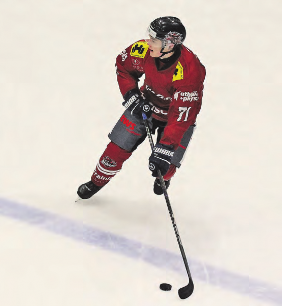 Der junge Stürmer Jonas Schnüriger setzte bei seinem Debut im Reinacher Dress bereits einige Glanzpunkte. (Bild: Otto Lüscher)