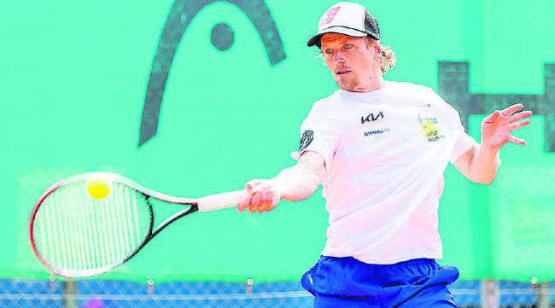 Jacob Kahoun − Der neue Aargauer Tennis-Meister. (Bild: Fabio Baranzini).