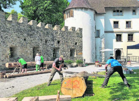 Das Leben im Hochmittelalter: An vier Wochenenden im Juli kann man im Schloss Hallwyl ins Mittelalter eintauchen, die Vorbereitungen dazu laufen auf Hochtouren. (Bild: zVg.)