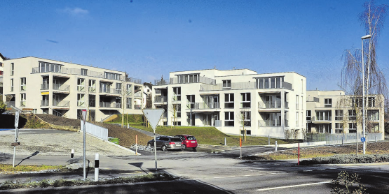 Beinwil und die IG Tschuepli wollen kein neues «Wahrzeichen»: Im Tschuepli soll ein unverhältnismässiges Bauvolumen verhindert werden, das von überall her sichtbar wäre rund vier Mal der bereits realisierten Überbauung Wührimatt (Bild) entsprechen würde. (Bild: msu.)