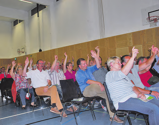Gemeindeversammlung in Seengen: Die Stimmbürger stimmten allen Traktanden zu. (Bild: hh.)