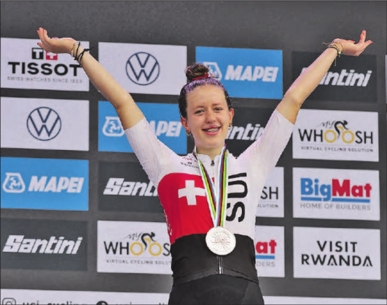 Starker Auftritt: Anja Grossmann gewinnt nach Radquer und Mountainbike nun auch auf der Strasse eine WM-Medaille. Diesmal die Bronzene. (Bild: UCI)