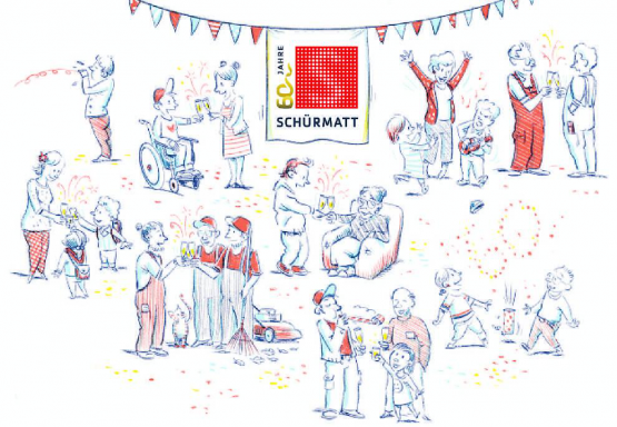 Jahresmotto 2025: «Wir feiern 60 Jahre einzigartige Schürmatt». (Bild: zVg.)