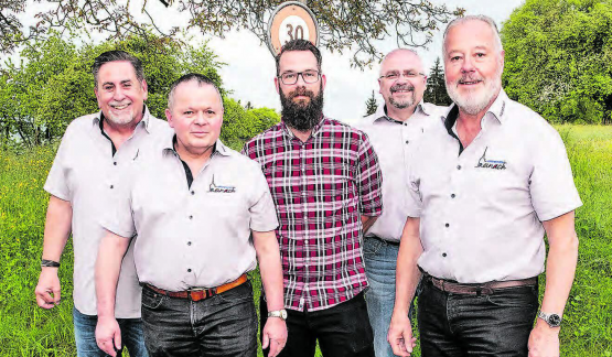 Der Vorstand des Verkehrsvereins Reinach VVR: Hans-Peter Urech (Präsident, Heinrich Sommerhalder, Björn Andres, Markus Bolliger und Hansruedi Härri (v.l.)