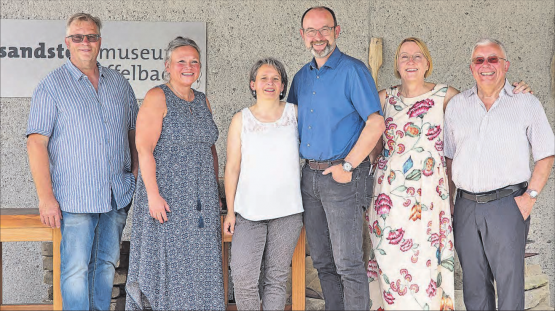 Der Vorstand des Vereins Sandsteinmuseum Staffelbach macht einen zufriedenen Eindruck (v.l.): Urs Müller, Alexandra Berk, Präsidentin Priska Hauri, Frank Hauri, Regula Wirth, Rudolf Wirth. (Bilder: aw.)