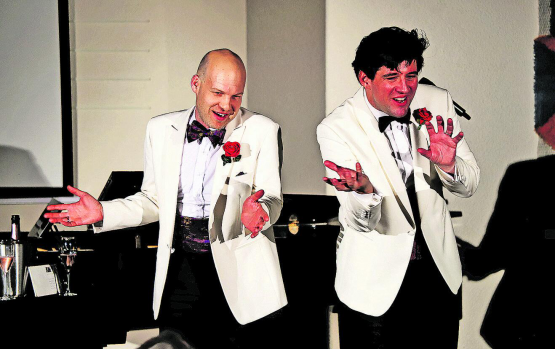 Valsecchi & Nater auch zum Jubiläum mit geschärfter Klinge: Pascal Nater (links) zusammen mit seinem Walliser Partner Diego Valsecchi. (Bilder: rc.)