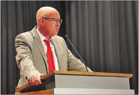 Erich Bruderer während einer Neujahrsansprache. (Archivbild: Remo Conoci)