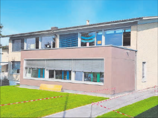 Schulhaus Büel: Erst im August 2019 wurde der neue Anbau eingeweiht. (Bild: Schule Beromünster)