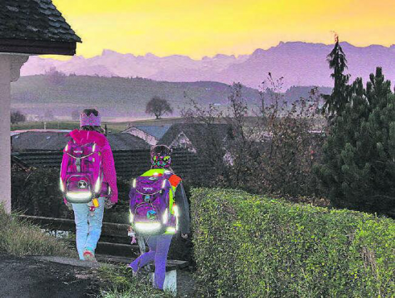 Der Schulweg – ein wichtiges Lernfeld: Auch in Rickenbach ist ein sicherer Schulweg ein viel diskutiertes Thema. (Bilder: zVg.)