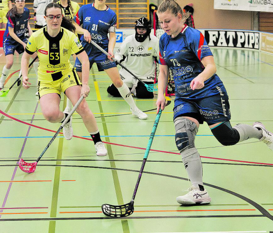 Die Lok-Frauen, hier mit Daniela Frey im Spiel gegen die Wizards Bern Burgdorf, sind derzeit nicht aufzuhalten. (Bild: Roland Jaus)