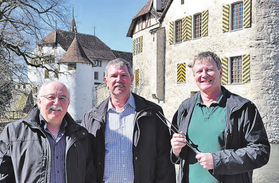 Der neue Vorstand des Philatelistenvereins Oberwynen- und Seetal (v.l.) Peter Keller (Kassier), Hans Weitnauer (Aktuar ), Peter Leu (Präsident). (Bild: zVg.)