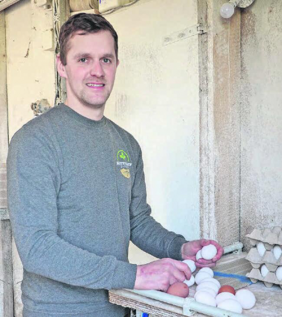 «Ostereier sind sehr gefragt», sagt Bauer Daniel Kottmann vom Bauernbetrieb im Beromünsterer Weiler Maihusen. (Bilder: René Fuchs)