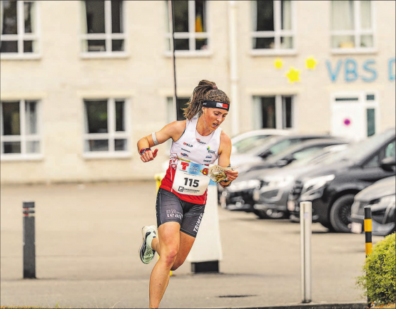 Die Rymenzburger OL-Spitzenathletin Katrin Müller im EM-Qualifikationslauf. (Bild: Silvan Schletti, zVg.)