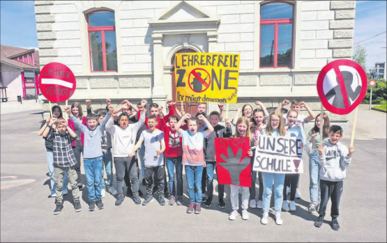 «Die Schule gehört uns». Das Projekt der 6. Klasse Primarschule Muhen aus dem Jahr 2021 erhielt eine mit 5000 Franken dotierte Funkenflug-Auszeichnung. (Bilder: zVg.)
