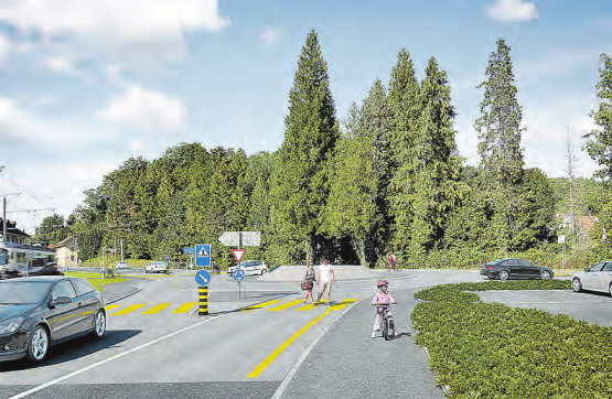 Kreisel in Teufenthal: Mit den Hauptarbeiten für den Kreisel soll voraussichtlich im Frühjahr 2019 begonnen werden können. (Visualisierung: zVg.)