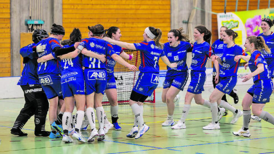 Jubelten über ihren Sieg: Die Damen vom UHC Lok Reinach. (Bild: zVg.)