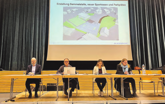 Der Rickennbacher Gemeinderat führte durch die verschiedenen Traktanden. (Bild: Dominique Rubin)