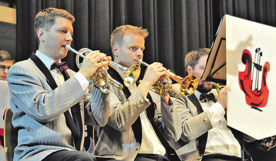 Gut vorbereitet und top motiviert: die Brass Band Rickenbach am Vorbereitungskonzert für den Schweizerischen Brass Band Wettbewerb vom kommenden Wochenende. (Bild: mla.)