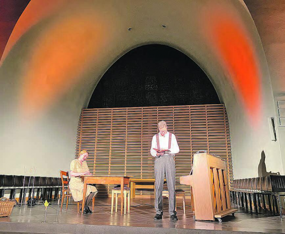 Das Musiktheater «Bonhoeffer - Tragik einer Liebe» sorgte bei den Zuschauerinnen und Zuschauern für Gänsehautmomente. (Bild: zVg.)