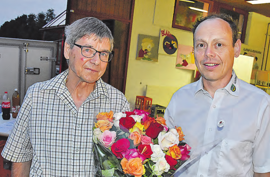 Sprach an der Wiliberger Bundesfeier: Der ehemalige Gesamtschullehrer Ruedi Schweizer (l.) und Gemeindeammann Patric Jakob. (Bilder: aw.)