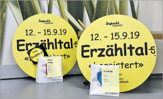 Alles ist parat – das 11. Erzähltal kann beginnen: Über das Bettagswochenende, vom 12. bis 15. September, finden 14 Anlässe der Veranstaltung der gelben Punkte statt – unter anderem im Hexenmuseum auf Schloss Liebegg. (Bild: mars.)