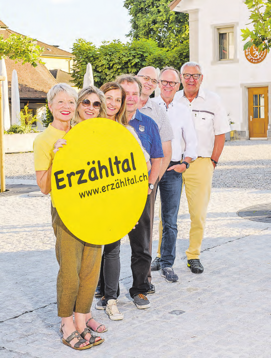Das Kernteam ist sehr zufrieden mit dem Erzähltal von diesjährigen Bettagswochenende (v.l.): Ursula Hilfiker, Irene Christen, Doris Streit, Meinrad Dörig, André Gautschi, Hans Ruedi Eichenberger, Martin Widmer (Leiter Kernteam). (Bild: zVg.)